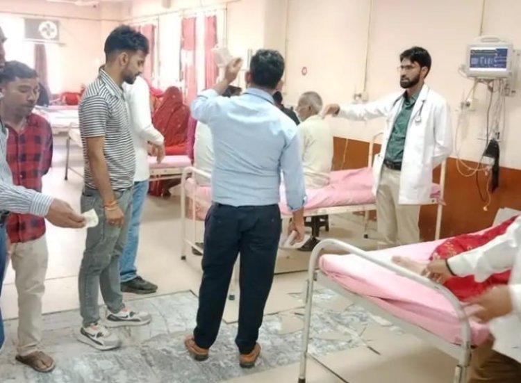 डीबी अस्पताल के इमरजेंसी वार्ड में हादसा, दो दर्जन टूटी टाइलें