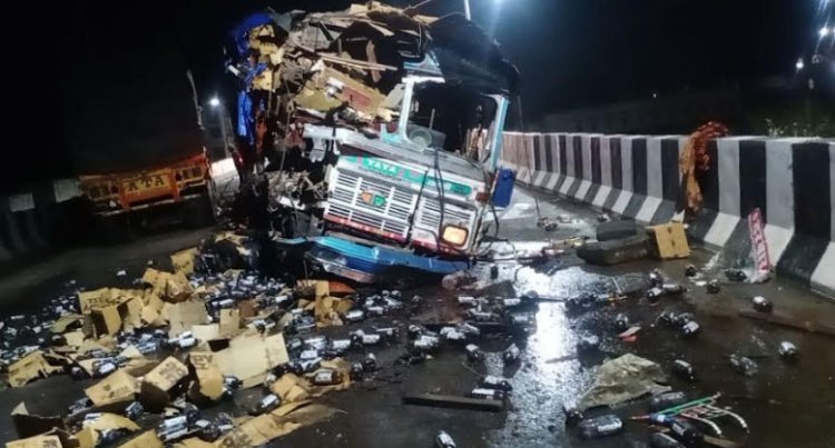 सड़क हादसे में हुई ट्रक चालक की मौत