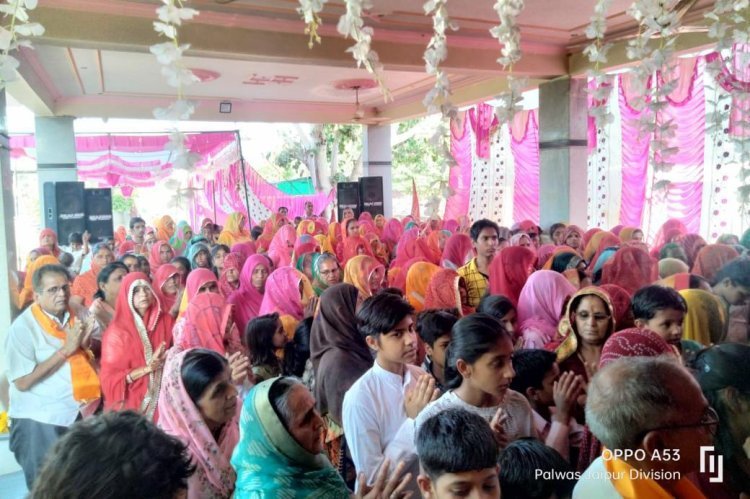 पालवास गौशाला करणी माता मंदिर में गौ सेवा संकल्प के साथ हनुमत कथा का विश्राम