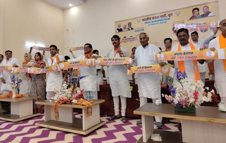 भाजपा जिला कार्यसमिति का सादुलपुर में आयोजन