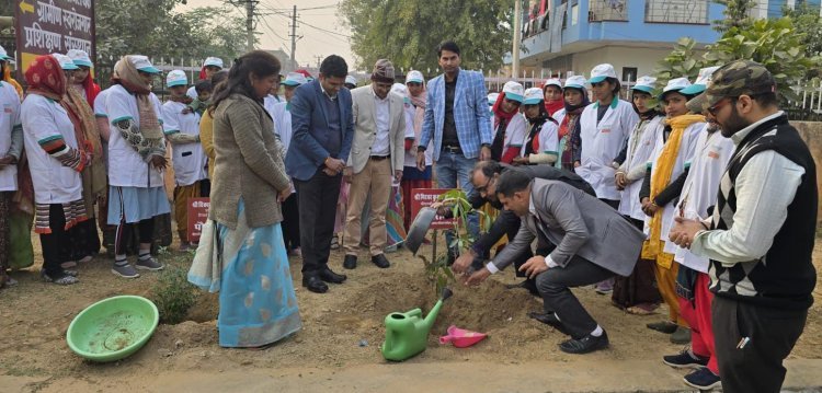 पंजाब नेशनल बैंक ग्रामीण स्वरोजगार प्रशिक्षण संस्थान में बैंक मित्रा प्रशिक्षण कार्यक्रम का निरीक्षण, पौधरोपण और मार्गदर्शन